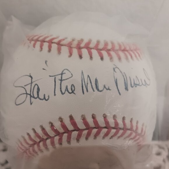 Stan Musial Hall Of Famer St. Louis Cardinal Signed Rawlings Baseball - Picture 1 of 4